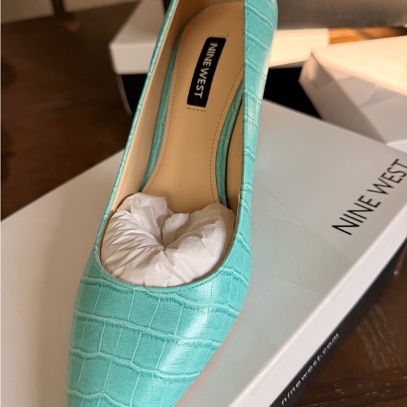 Nine West Aqua Croc-Embossed Heels - Picture 6 of 6